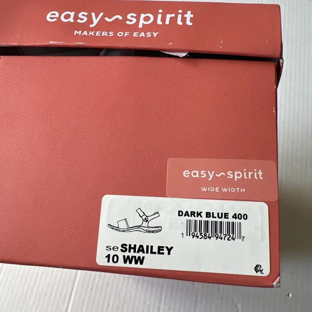 Easy Spirit Shailey Wide Sz 10WW Women's Dark Blue Sandals NWB